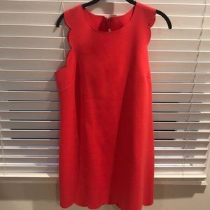 JCrew SZ 10 Scalloped Coral Dress